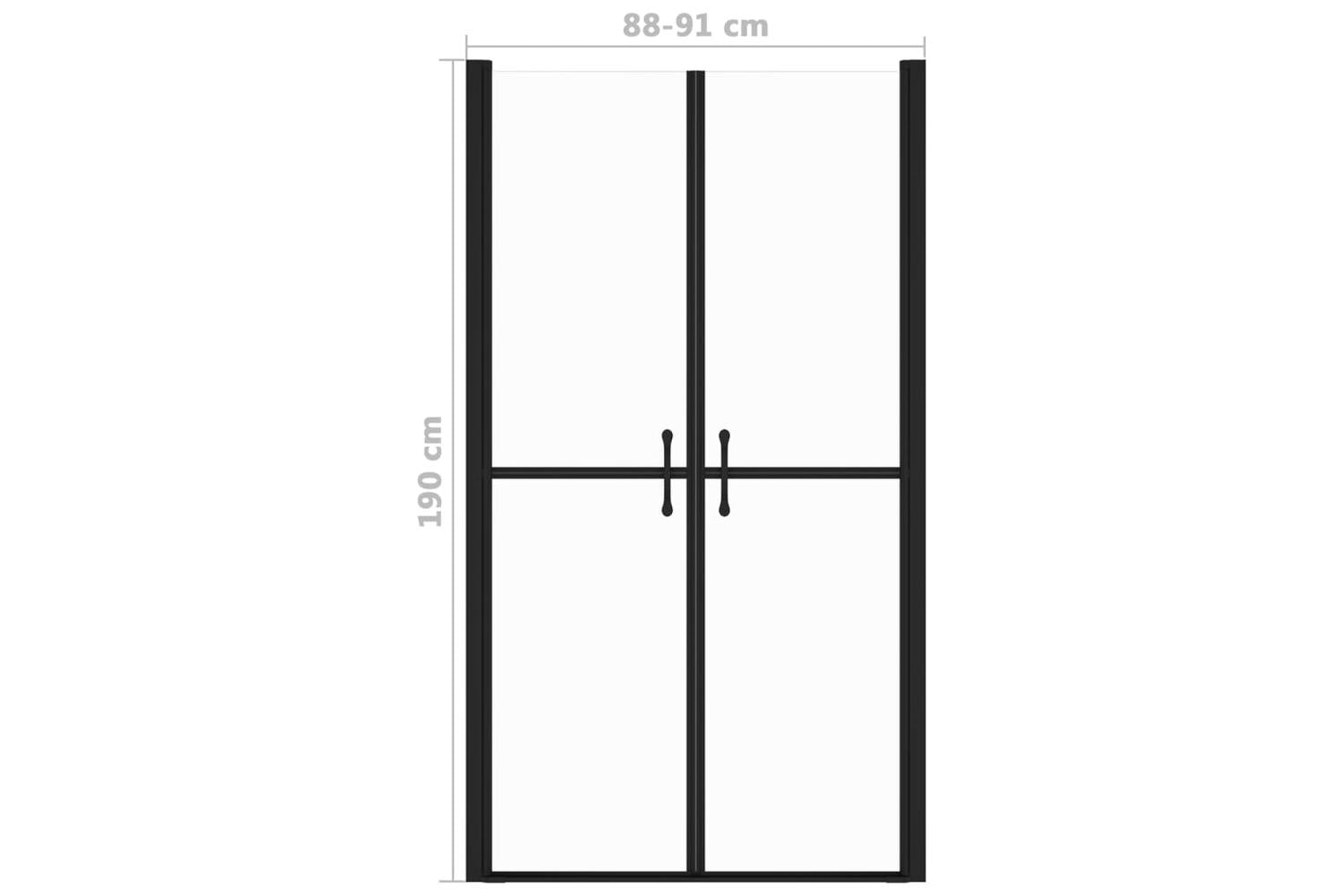 vidaXL 150828 Shower Door Clear Esg (88-91)x190cm-5