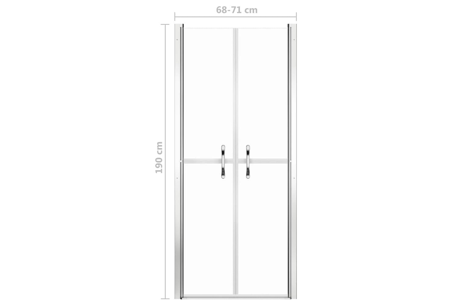 vidaXL 148778 Shower Door Clear Esg 71x190cm-5