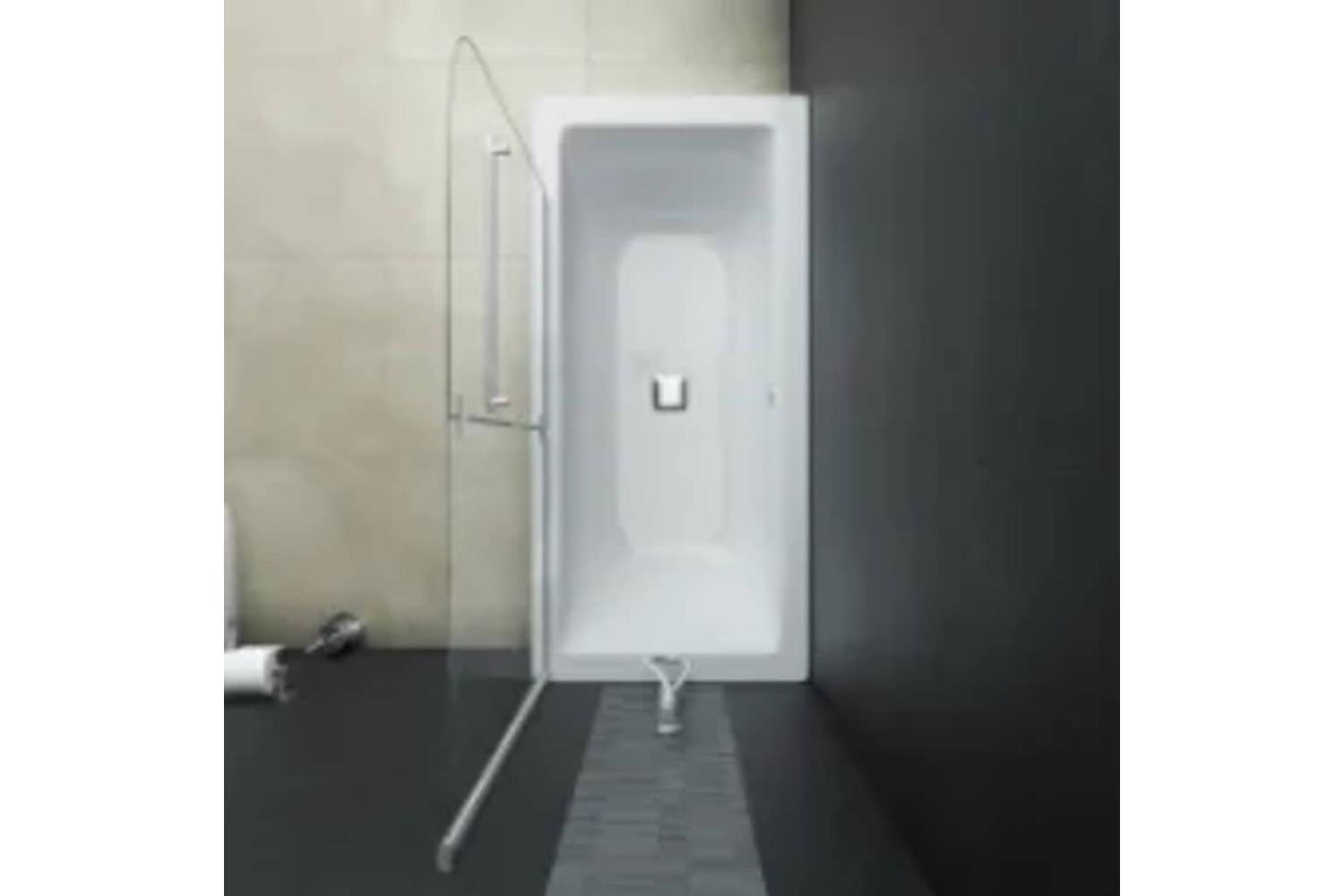 vidaXL 144677 2 Panels ESG Folding Shower Enclosure-5