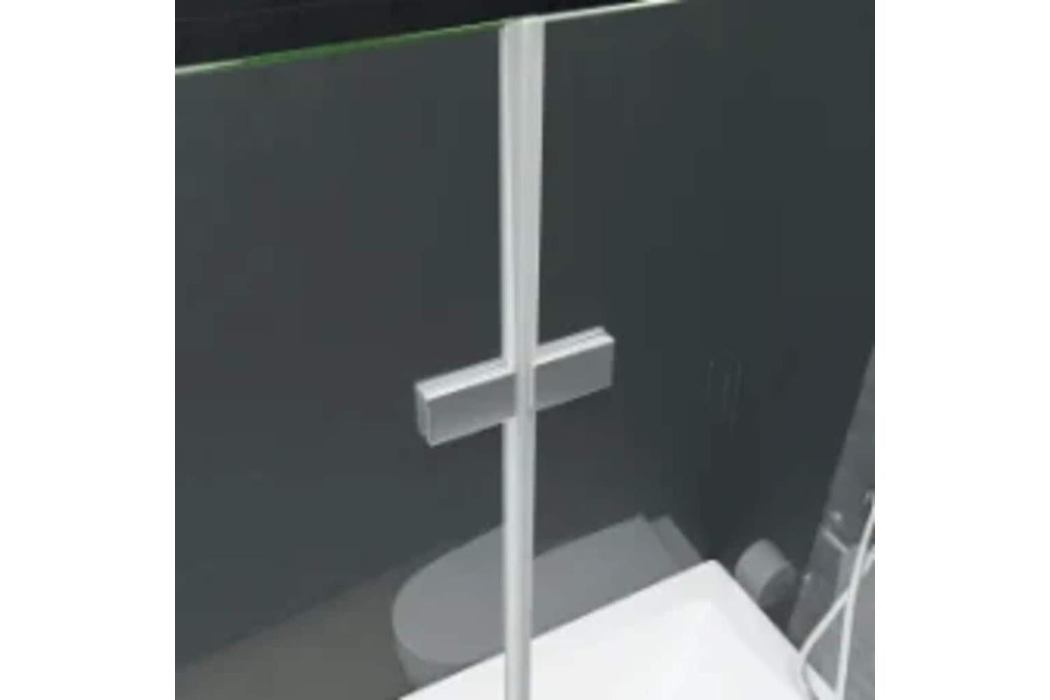 vidaXL 144677 2 Panels ESG Folding Shower Enclosure-6