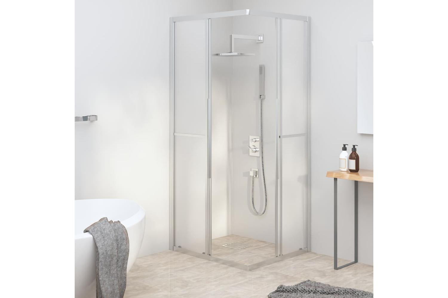 vidaXL 151846 Shower Cabin Frosted Esg 90x70x180cm-3