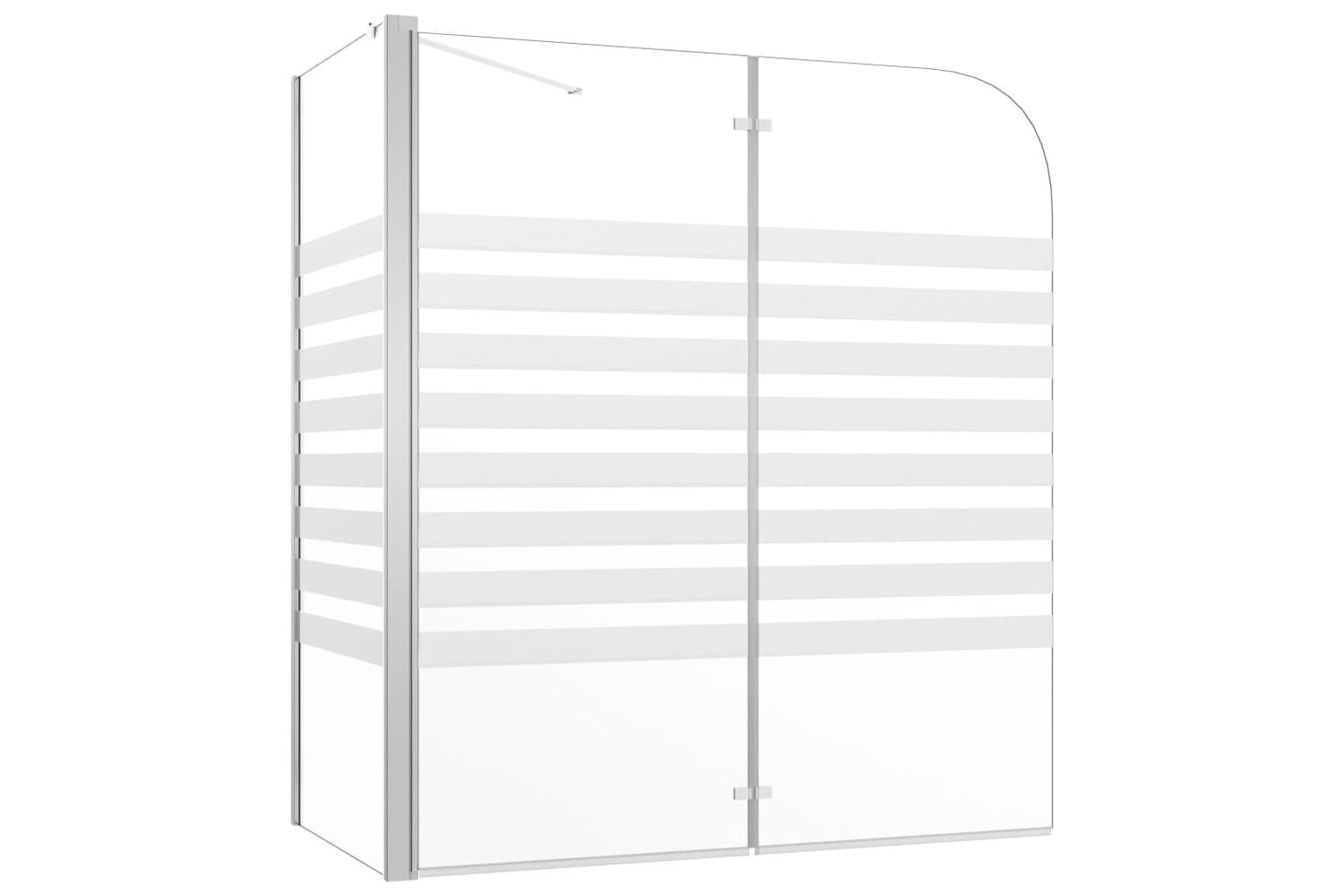 vidaXL 146226 Bath Enclosure 120x68x130cm Tempered Glass Stripe