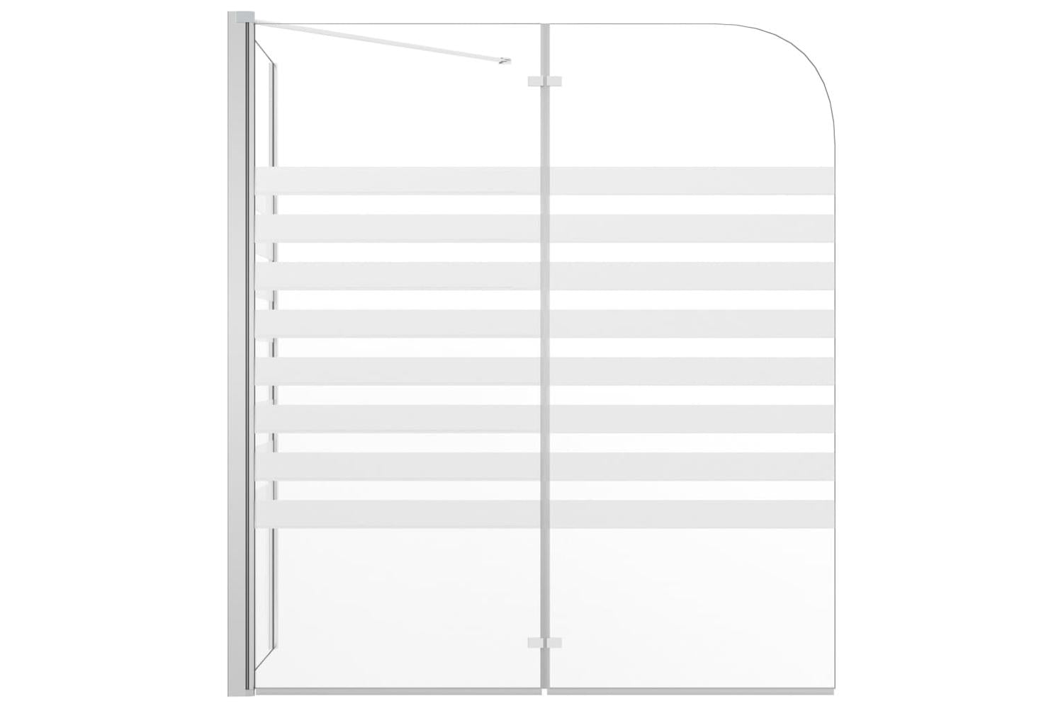 vidaXL 146226 Bath Enclosure 120x68x130cm Tempered Glass Stripe-3