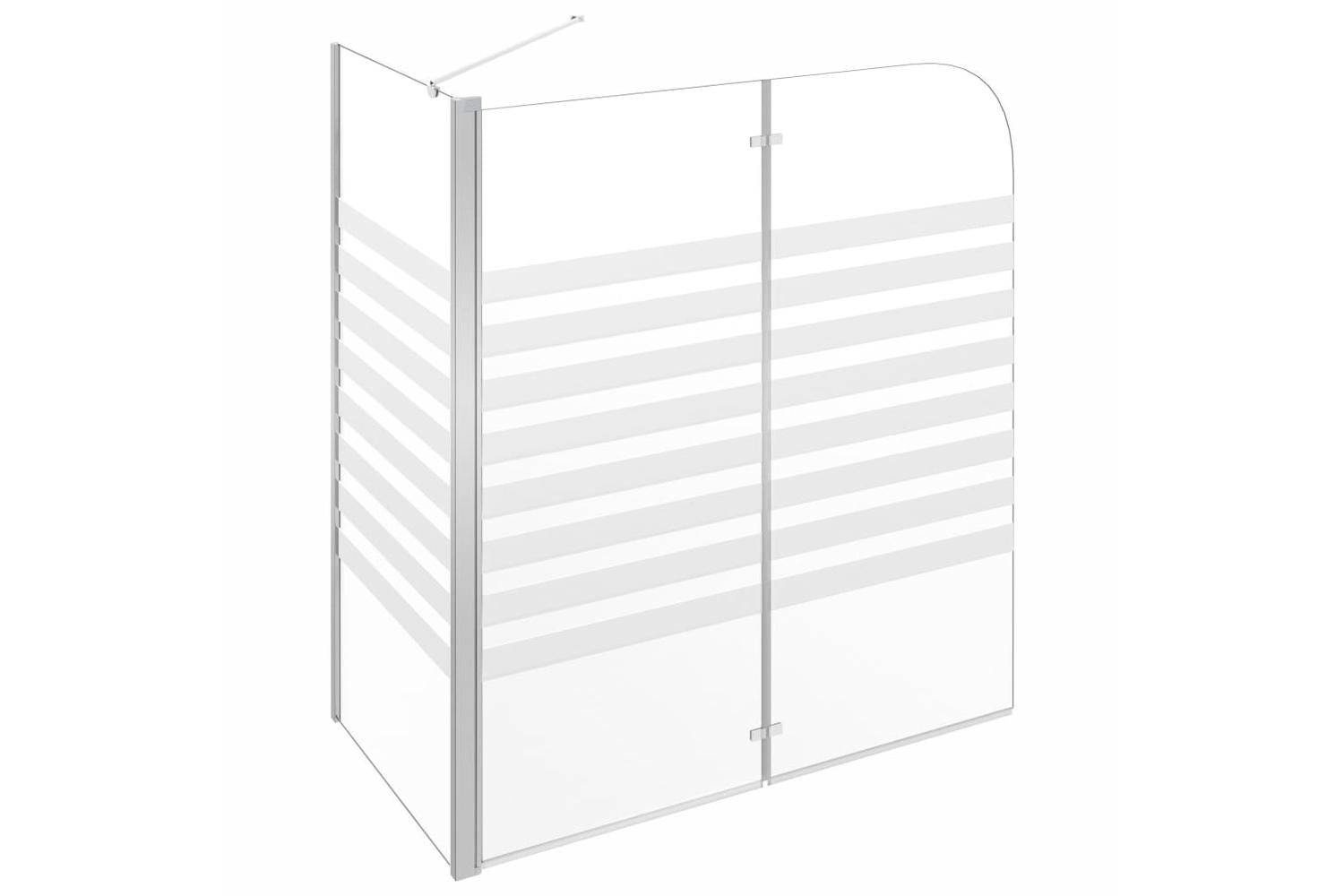 vidaXL 146226 Bath Enclosure 120x68x130cm Tempered Glass Stripe-4