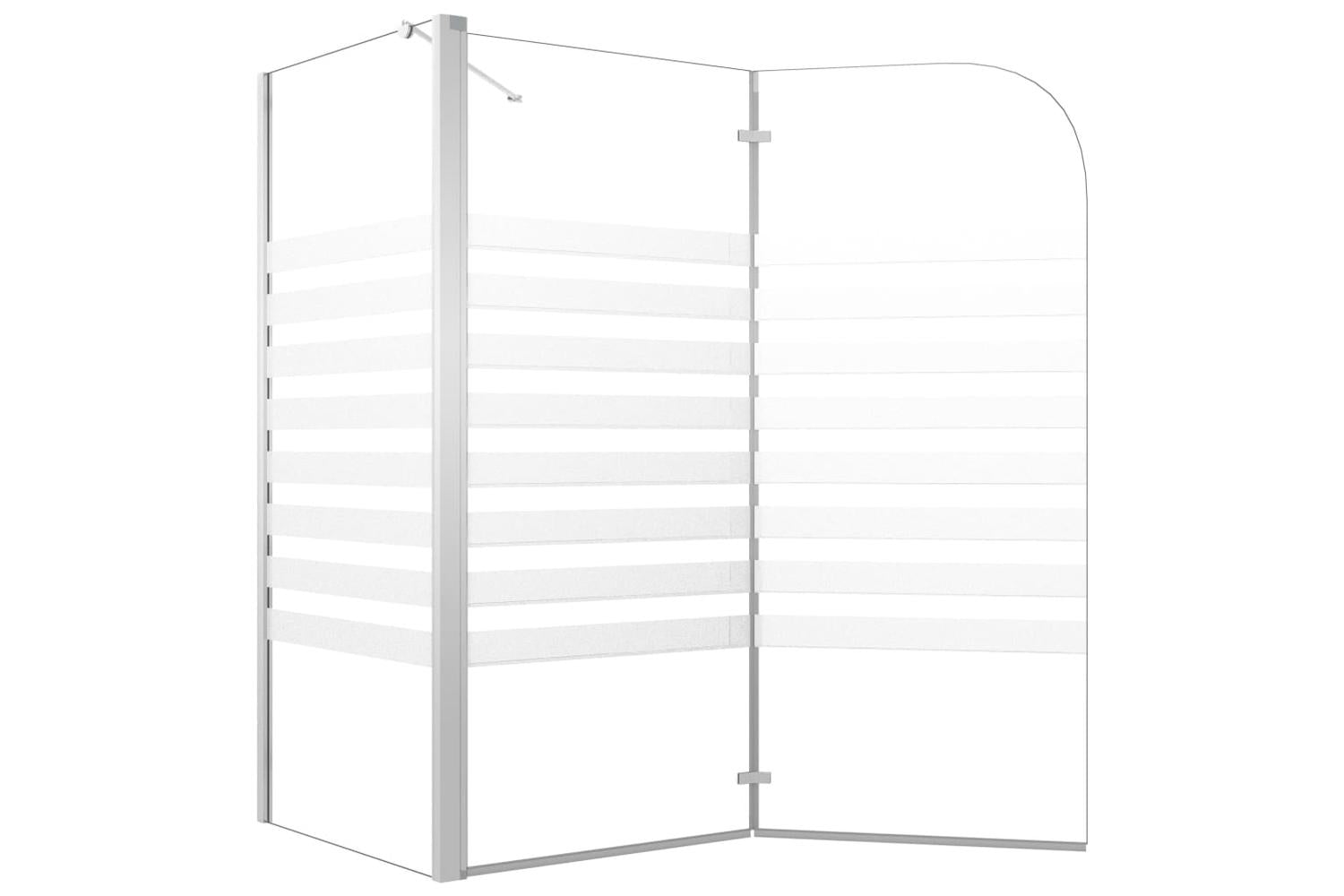 vidaXL 146226 Bath Enclosure 120x68x130cm Tempered Glass Stripe-7