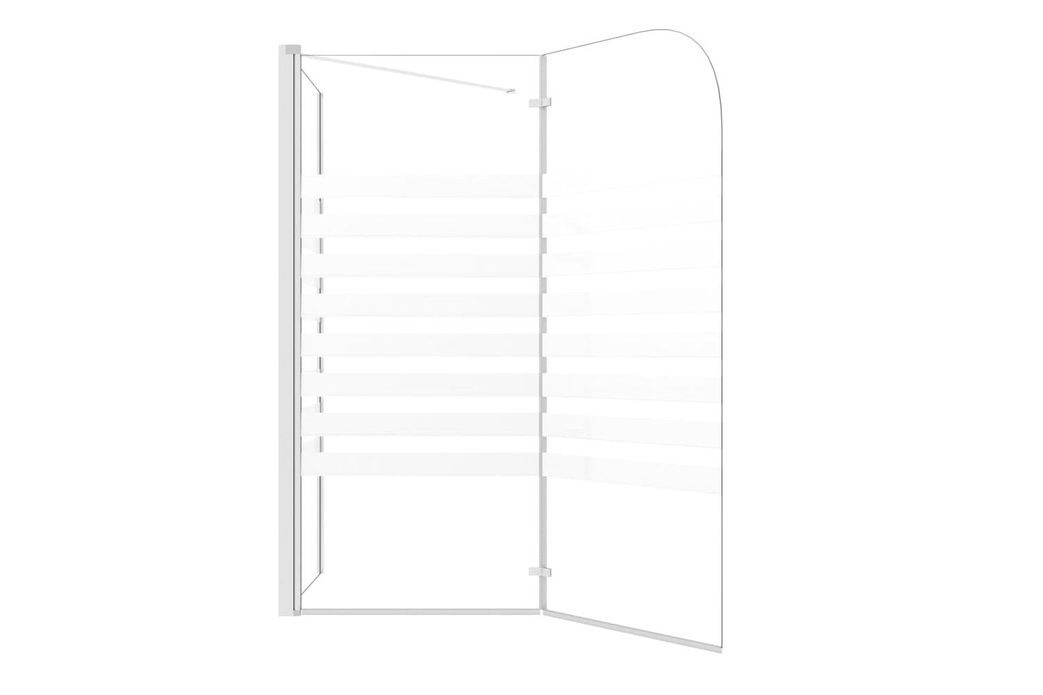 vidaXL 146226 Bath Enclosure 120x68x130cm Tempered Glass Stripe-8