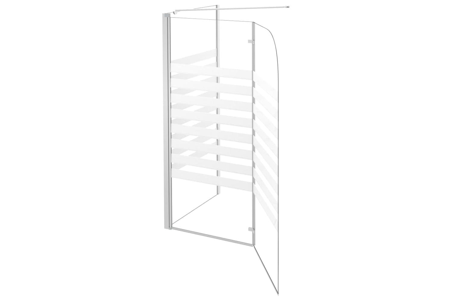 vidaXL 146226 Bath Enclosure 120x68x130cm Tempered Glass Stripe-9