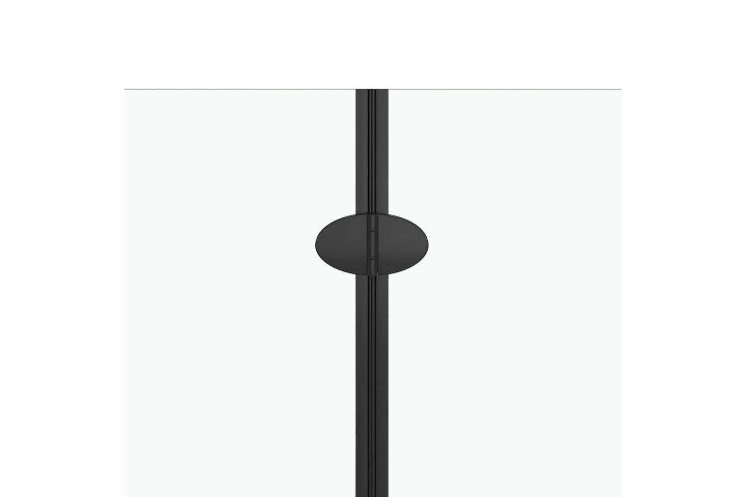 vidaXL 147193 Folding Shower Enclosure 2 Panels Esg 95x140cm Black-5