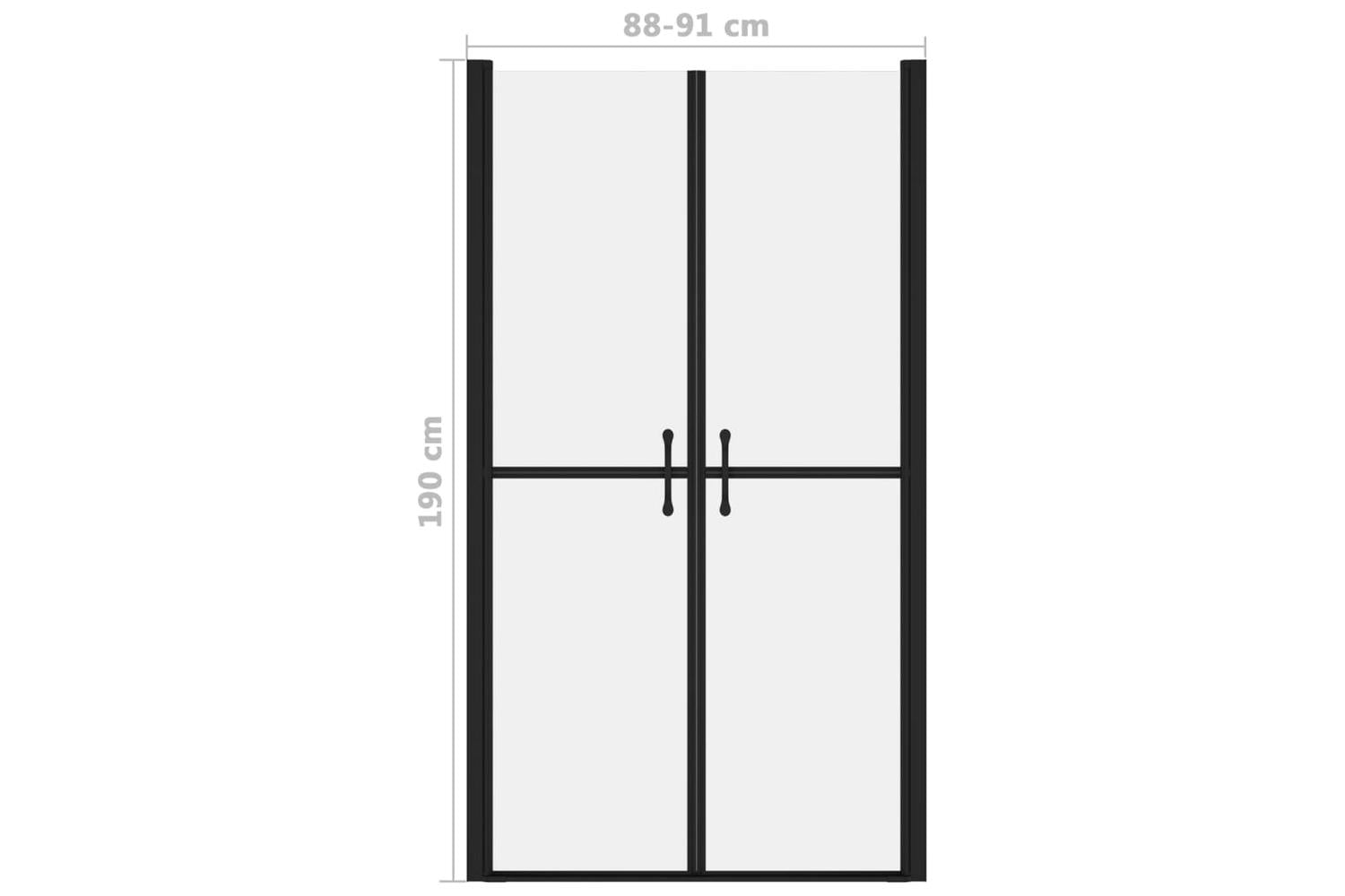 vidaXL 150842 Shower Door Frosted Esg (88-91)x190cm-5