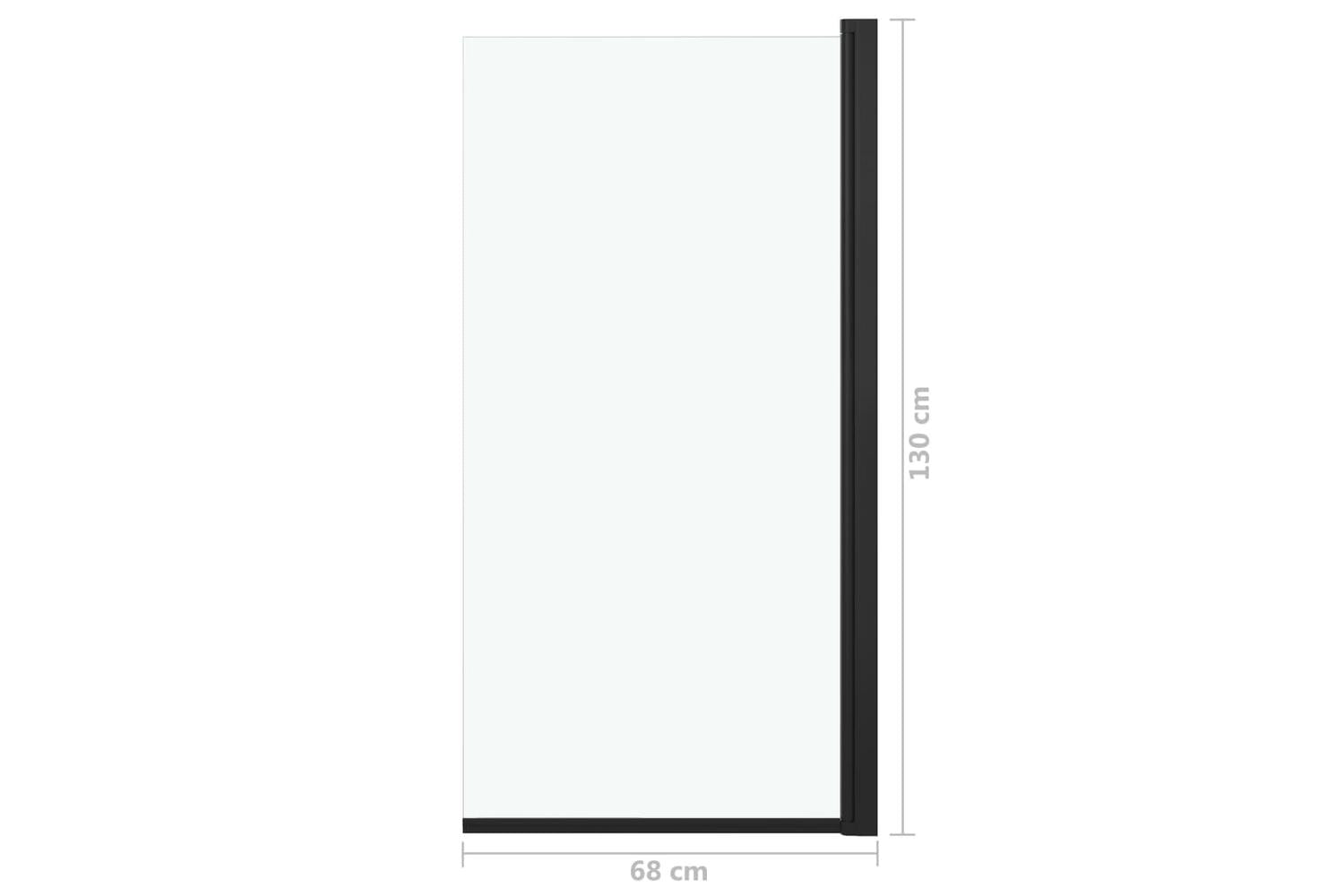 vidaXL 147192 Shower Enclosure Esg 68x130cm Black-5