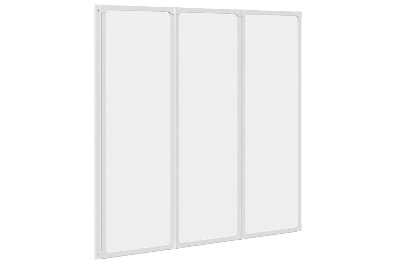 vidaXL 140784 Shower Bath Screen Wall 117 X 120cm 3 Panels Foldable