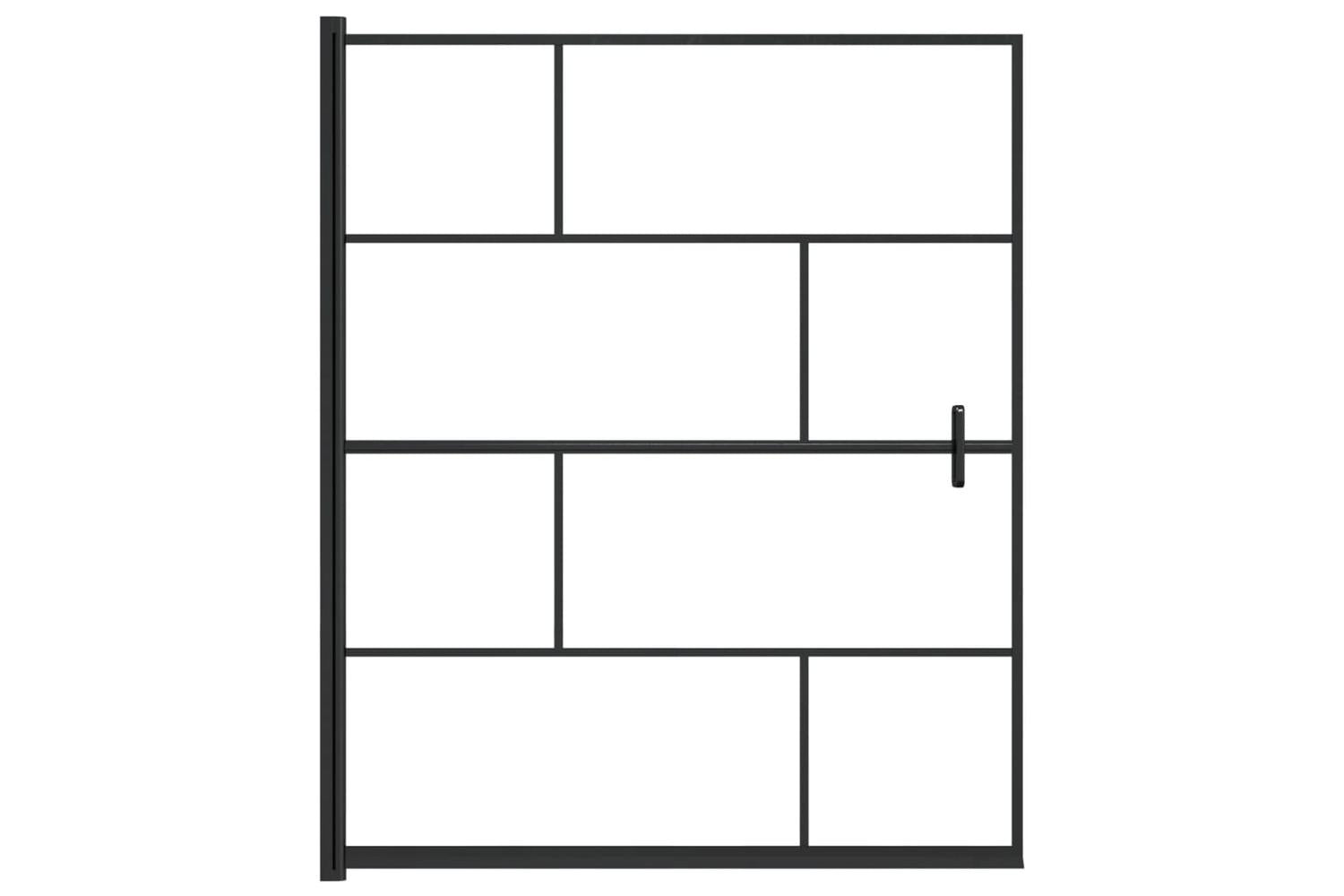 vidaXL 150751 Shower Enclosure Esg 116x140cm Black-3