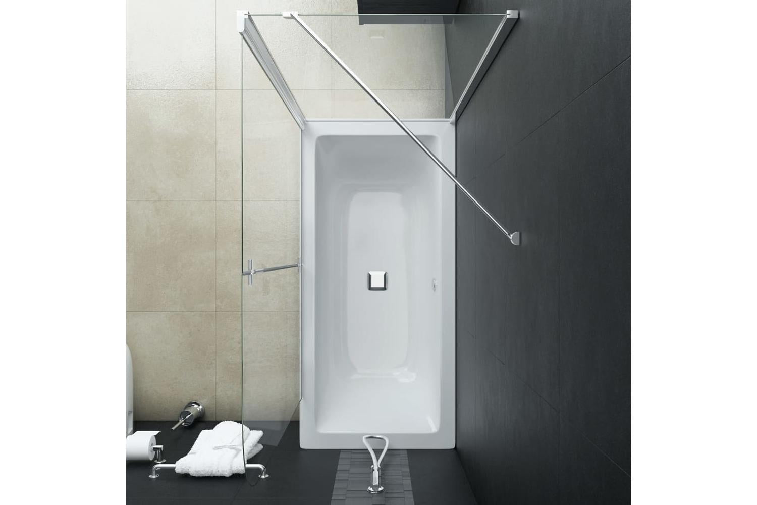 vidaXL 144676 Bi-folding Shower Enclosure Esg 120x68x130cm-6
