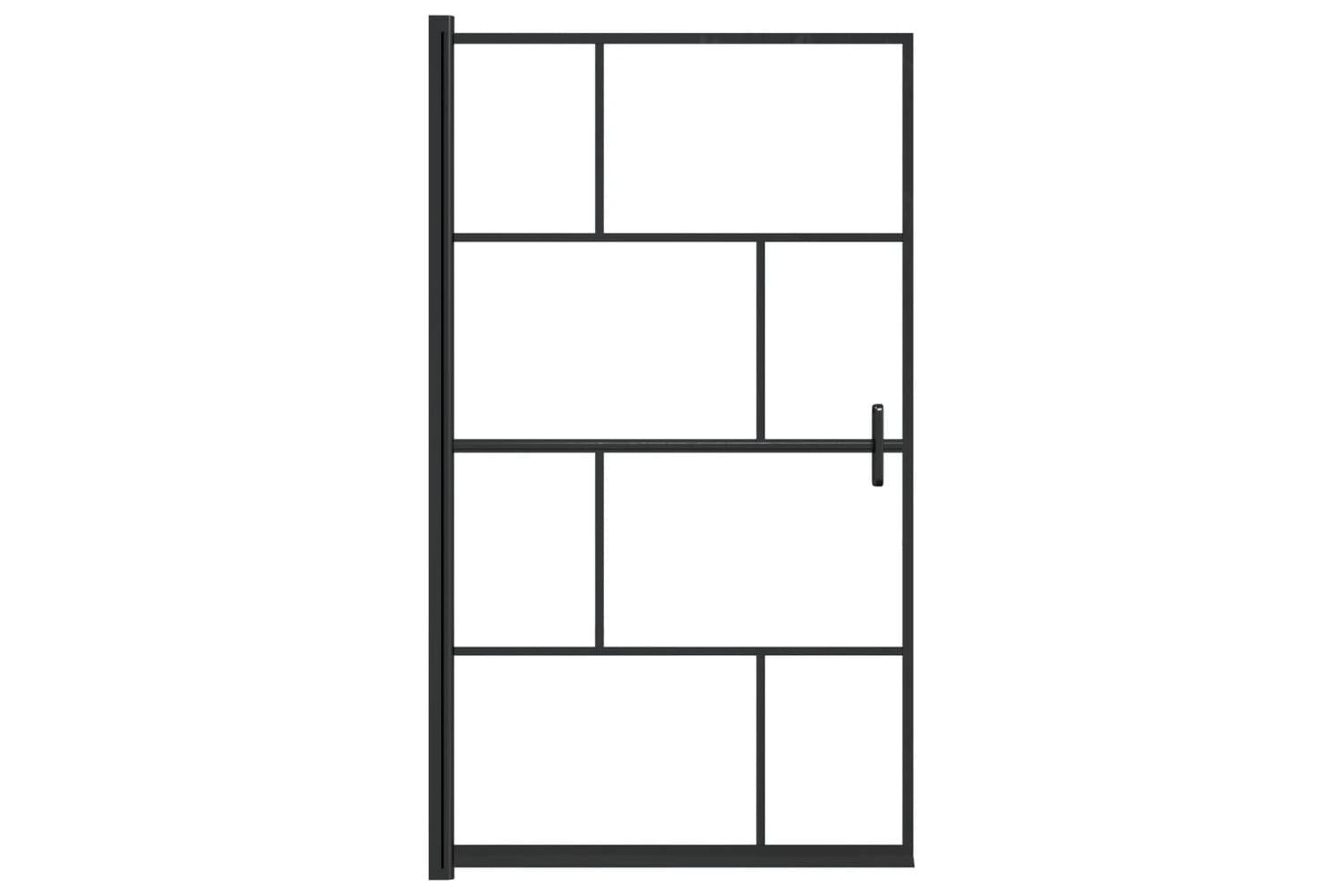 vidaXL 150749 Shower Enclosure Esg 80x140cm Black-3