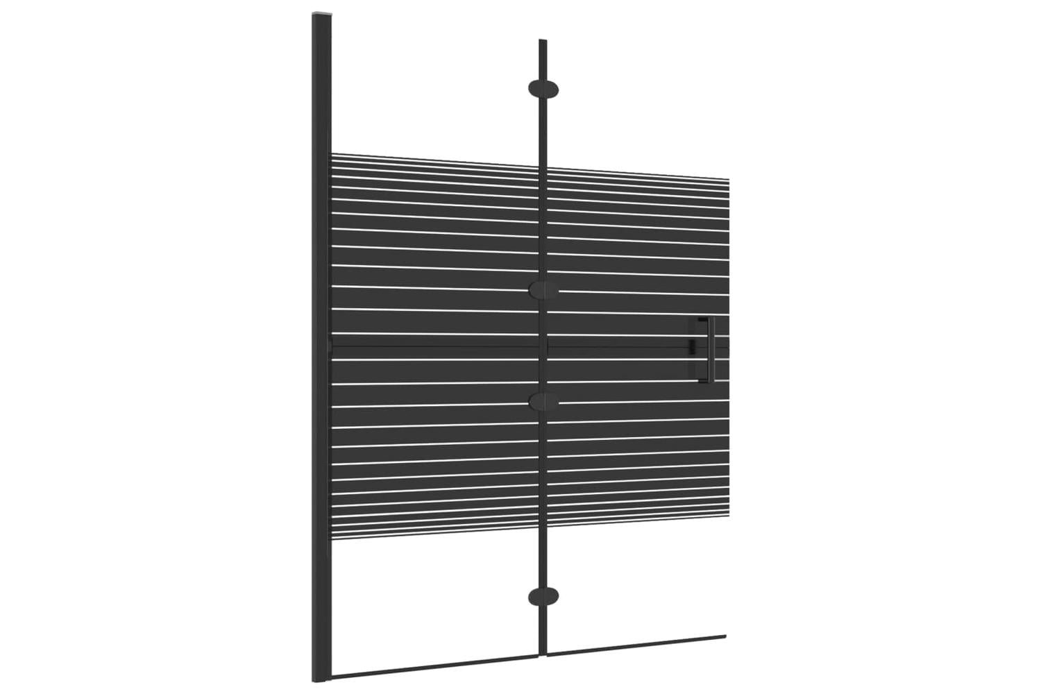 vidaXL 150741 Folding Shower Enclosure Esg 100x140cm Black