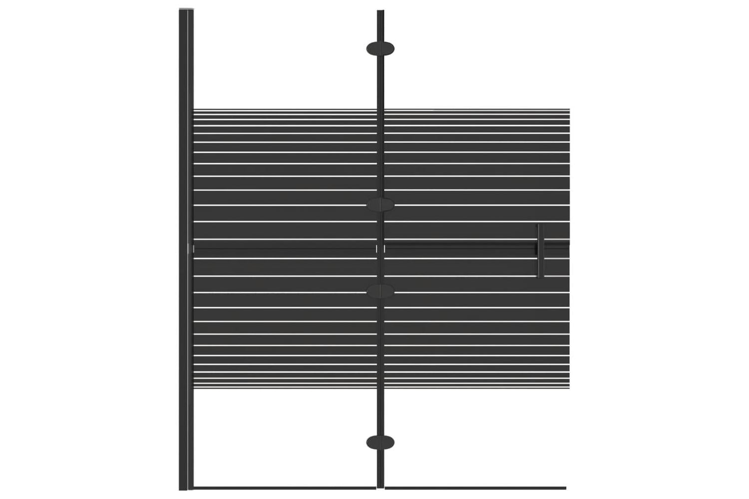 vidaXL 150741 Folding Shower Enclosure Esg 100x140cm Black-3