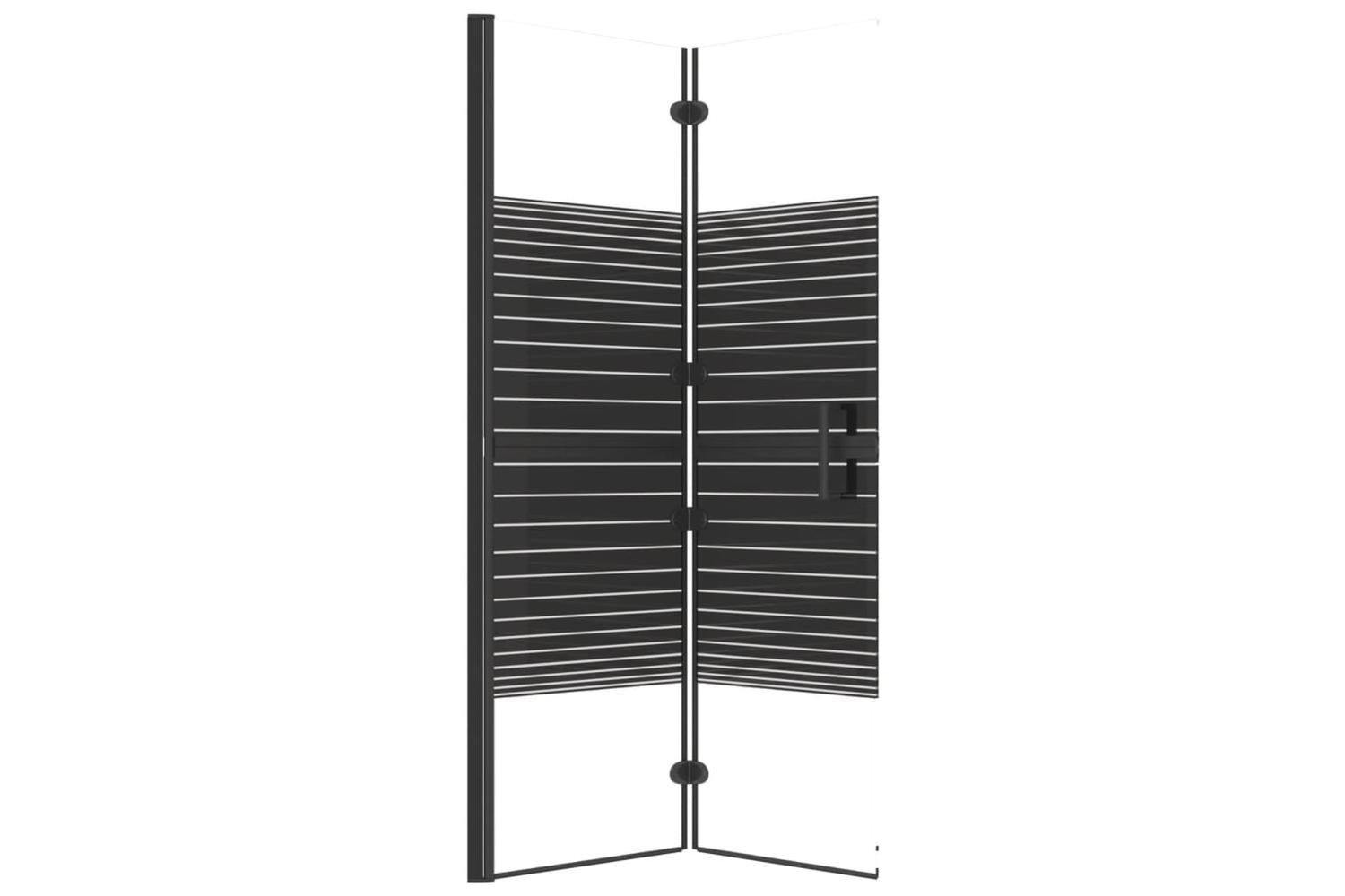 vidaXL 150741 Folding Shower Enclosure Esg 100x140cm Black-4