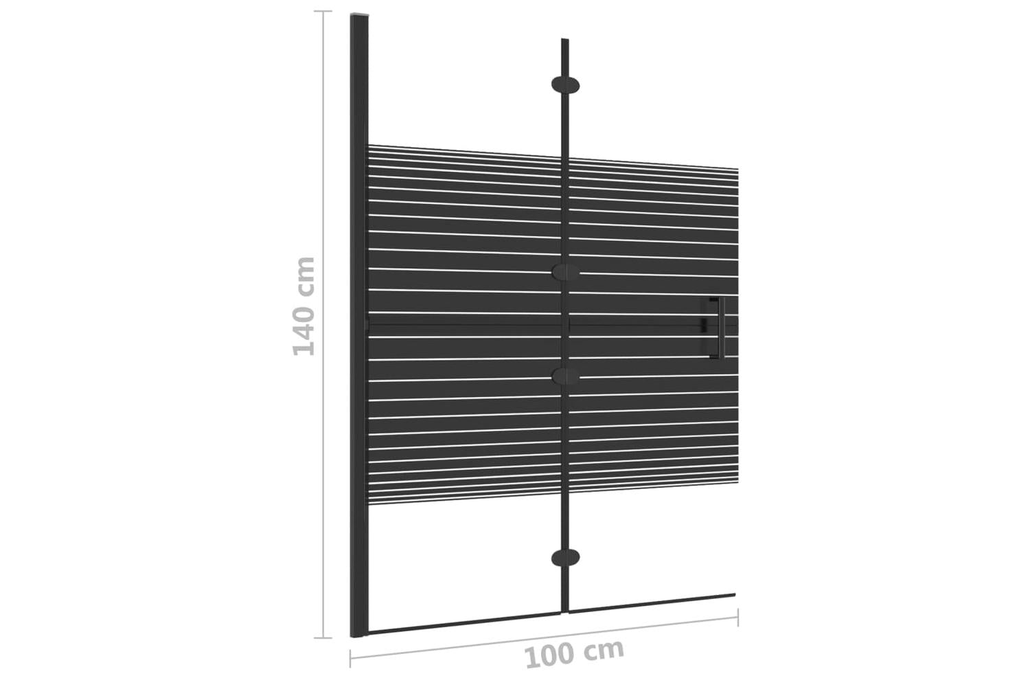 vidaXL 150741 Folding Shower Enclosure Esg 100x140cm Black-7