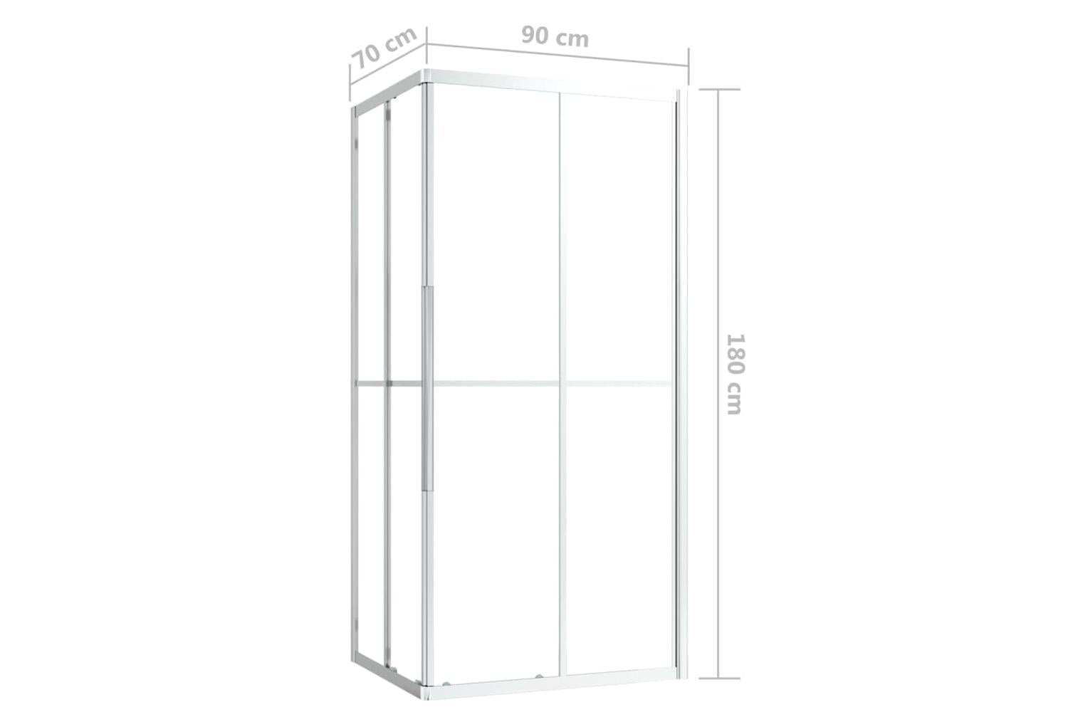 vidaXL 150759 Shower Cabin Esg 90x70x180cm-9