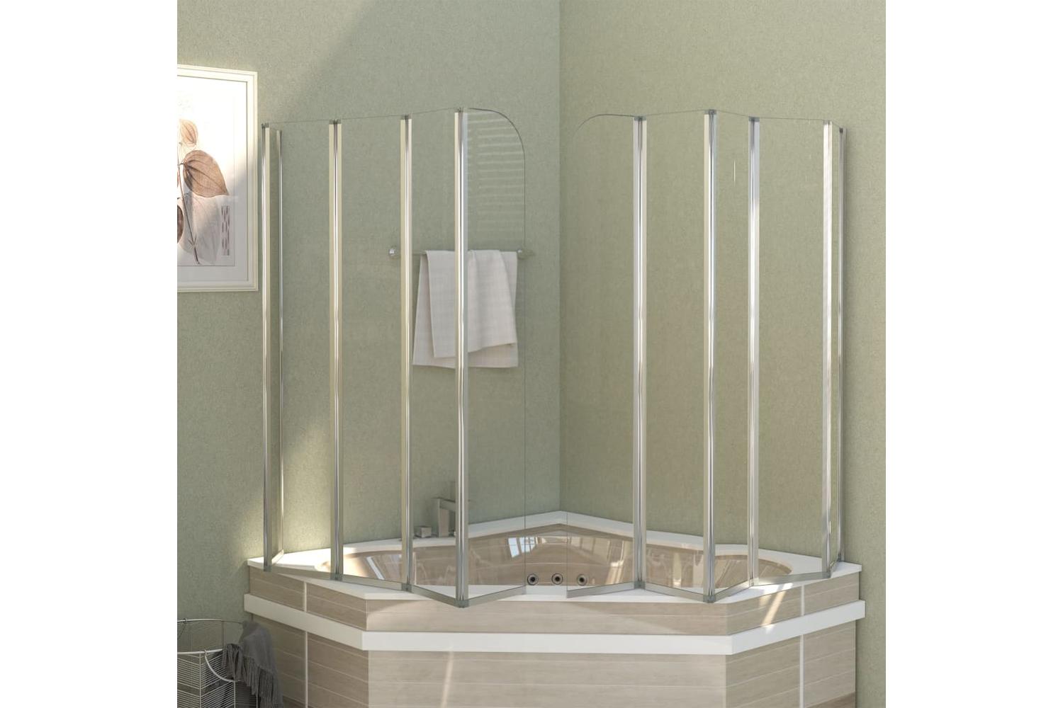 vidaXL 146224 Bath Enclosure 120x140cm Tempered Glass Transparent-4
