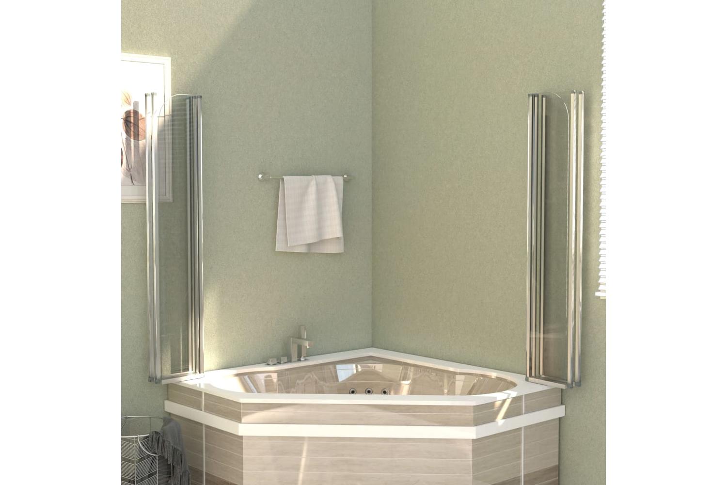 vidaXL 146224 Bath Enclosure 120x140cm Tempered Glass Transparent-5