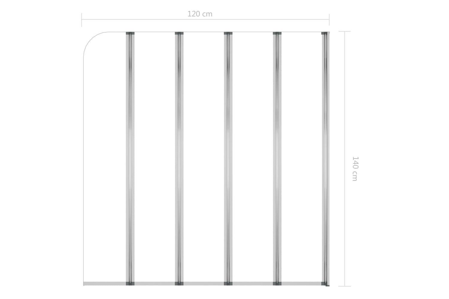 vidaXL 146224 Bath Enclosure 120x140cm Tempered Glass Transparent-10