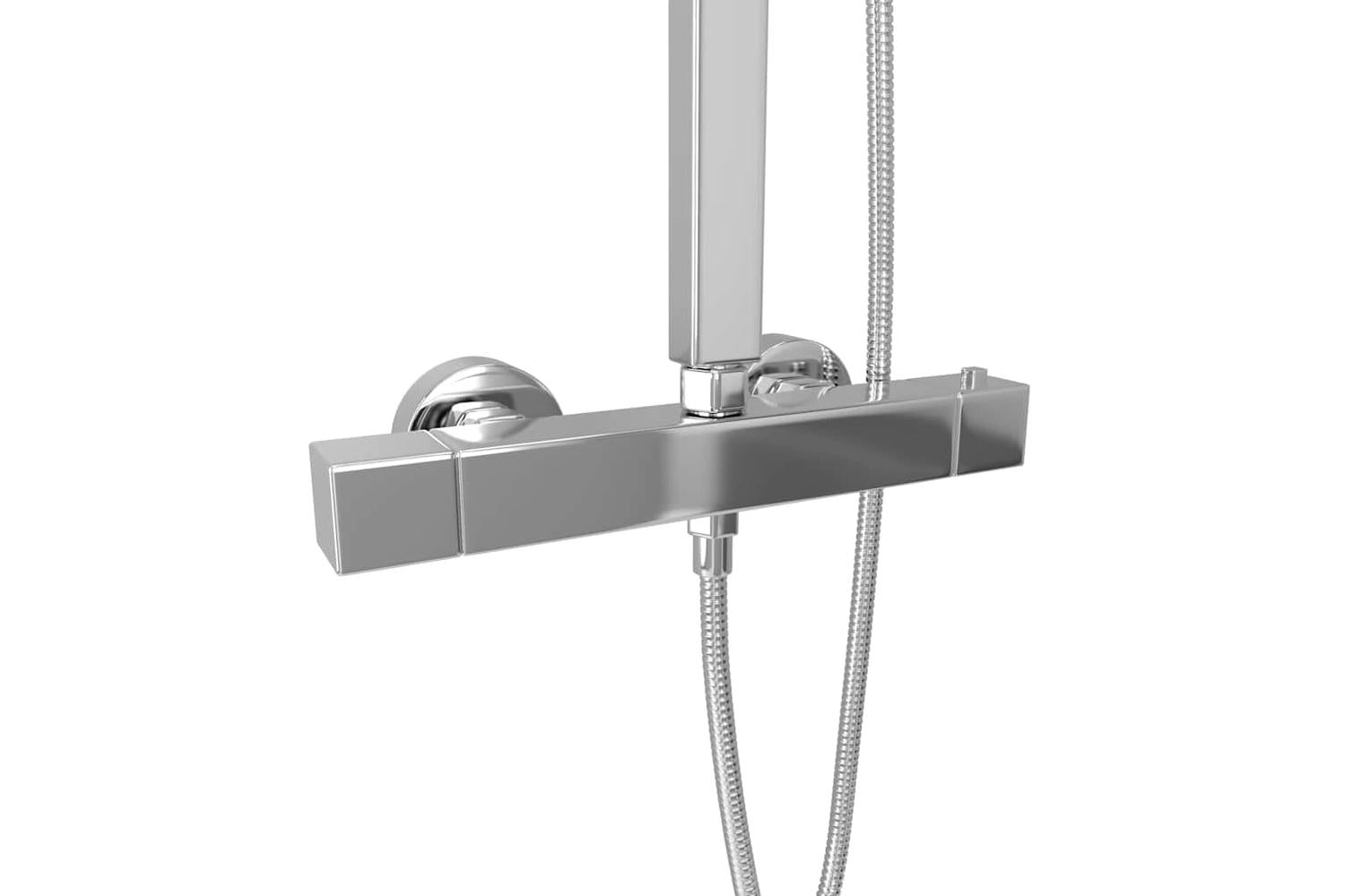 Vidaxl 145053 Dual Head Shower Set With Thermostat Stainless Steel-7