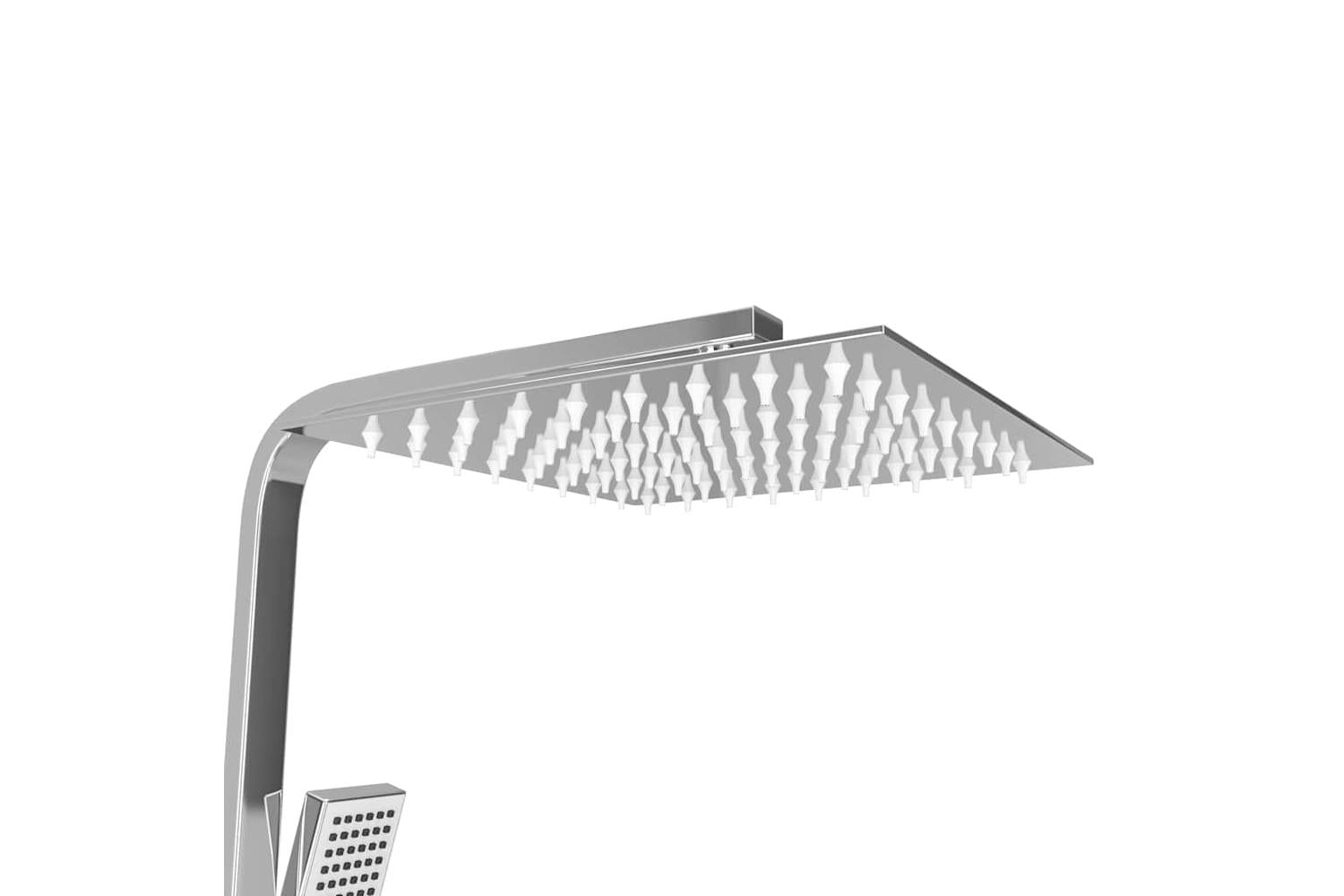 Vidaxl 145053 Dual Head Shower Set With Thermostat Stainless Steel-8