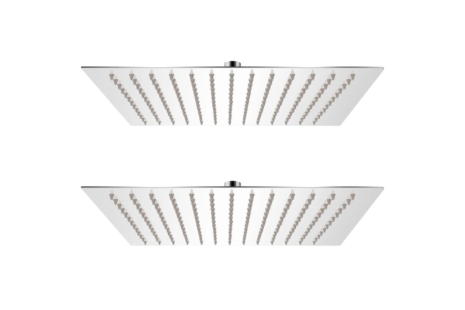 vidaXL 275941 Rain Shower Head 2 Pcs Stainless Steel 30x30cm