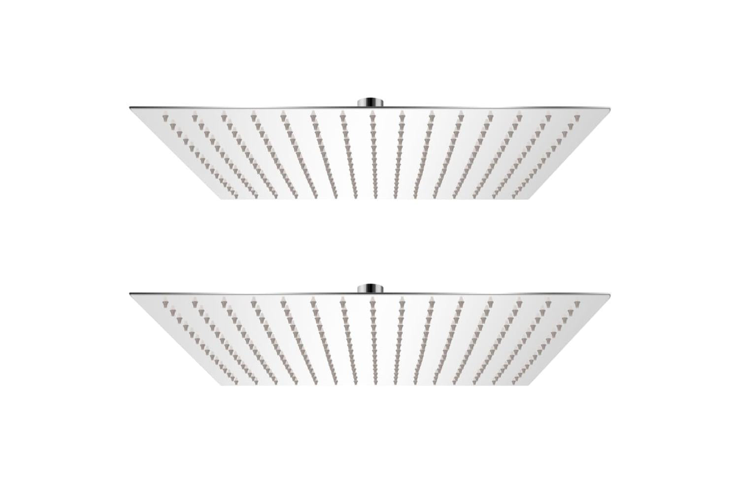 vidaXL 275942 Rain Shower Head 2 Pcs Stainless Steel 40x40cm