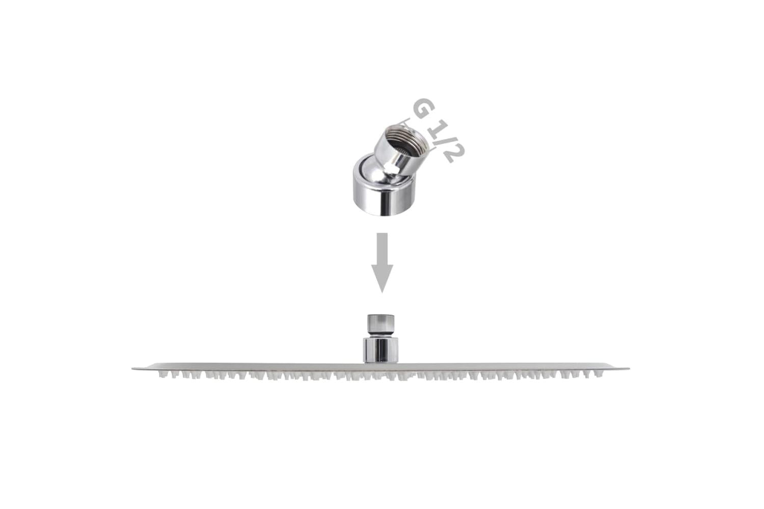 vidaXL 275937 Rain Shower Head 2 Pcs Stainless Steel ÃƒÂƒÃ‚Â˜ 40cm-6