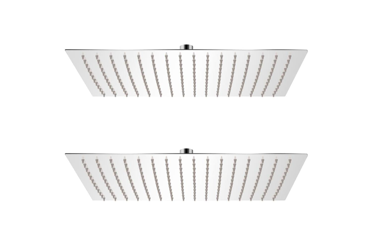 vidaXL 275945 Rain Shower Head 2 Pcs Stainless Steel 30x40cm