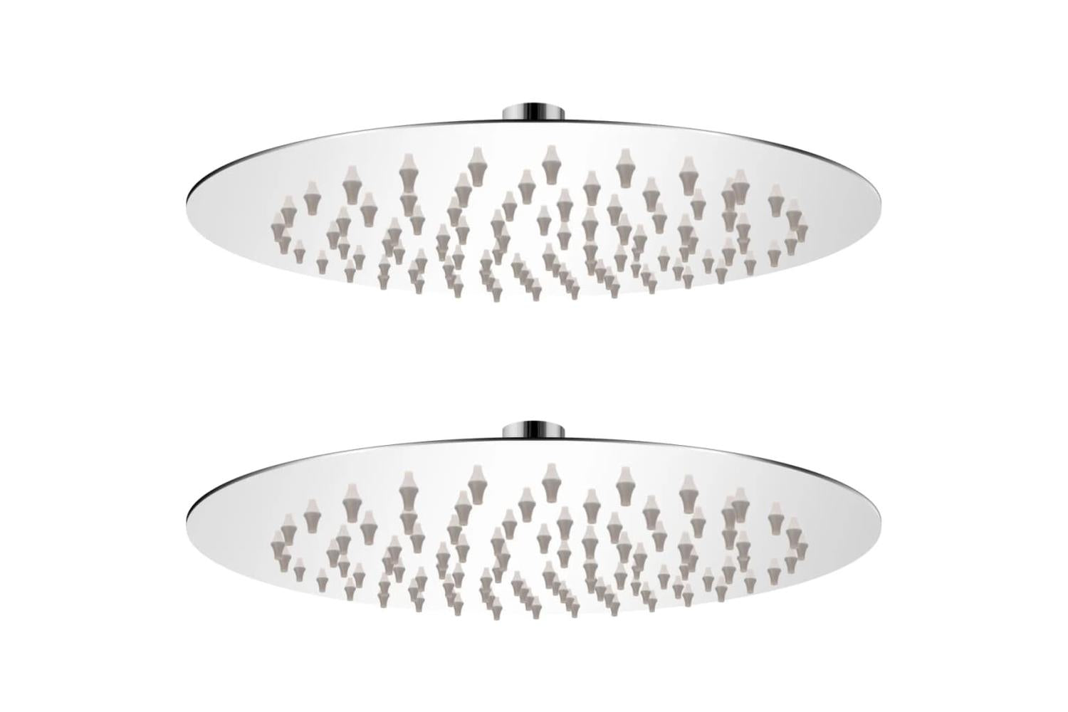vidaXL 275934 Rain Shower Head 2 Pcs Stainless Steel ÃƒÂƒÃ‚Â˜ 20cm