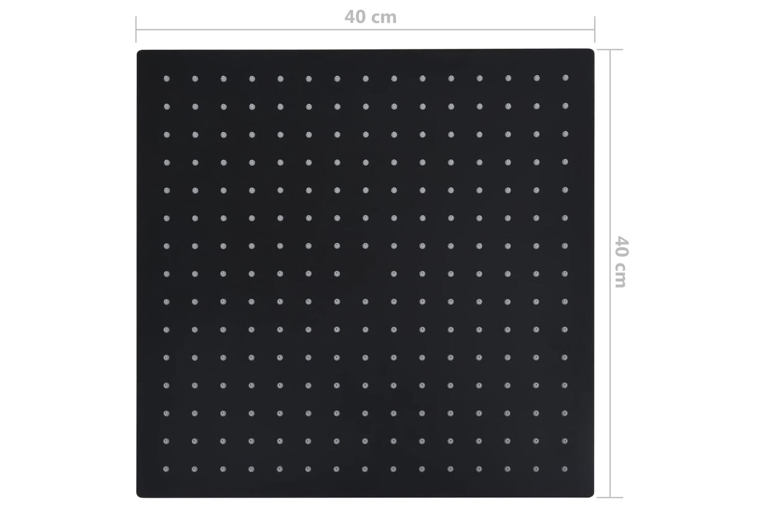 vidaXL 147698 Rain Shower Head Stainless Steel 40x40cm Square Black-7