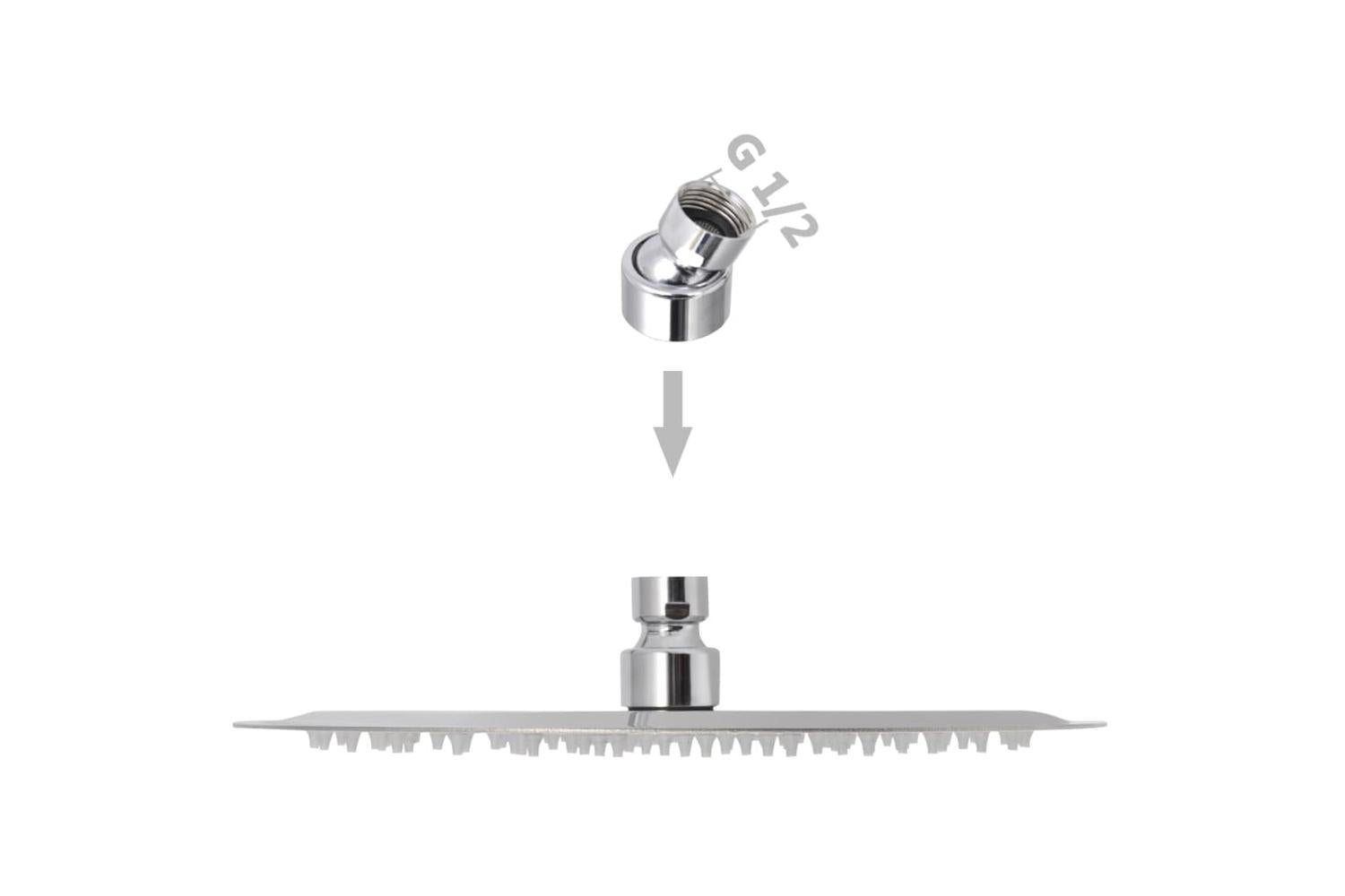 vidaXL 275935 Rain Shower Head 2 Pcs Stainless Steel ÃƒÂƒÃ‚Â˜ 25cm-6