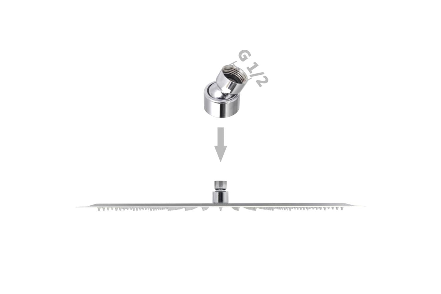 vidaXL 142162 Rain Shower Head Stainless Steel 40x40cm Square-6