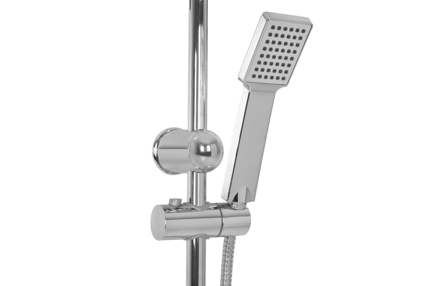 vidaXL 145055 Dual Head Shower Set with Hand Shower | Silver-10