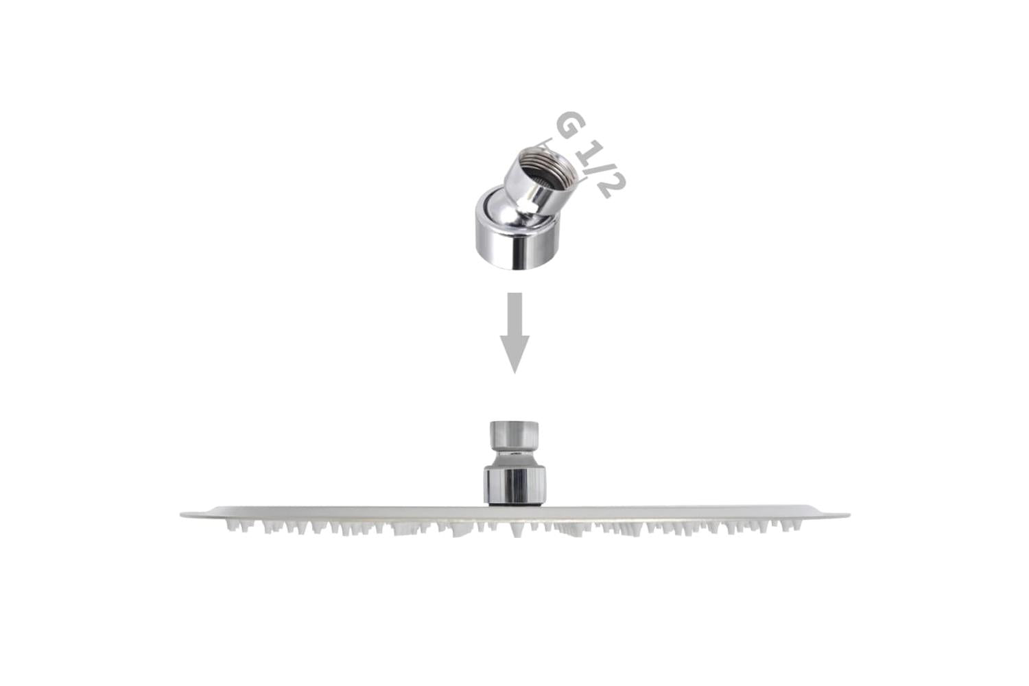 vidaXL 142156 Rain Shower Head Stainless Steel 30cm Round-6