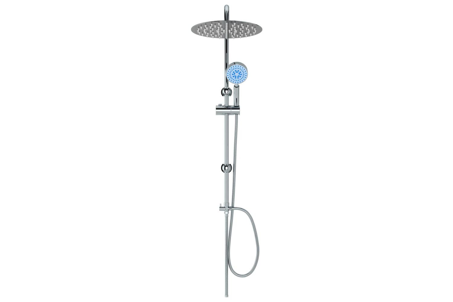 Vidaxl 145056 Dual Head Shower Set With Hand Shower Stainless Steel-5