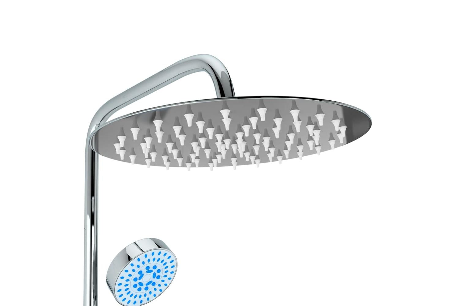 Vidaxl 145056 Dual Head Shower Set With Hand Shower Stainless Steel-8
