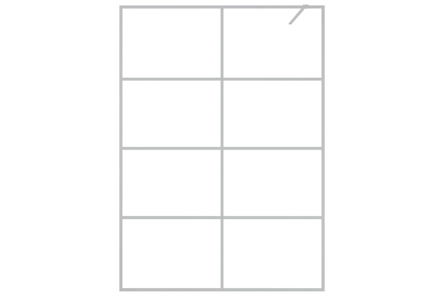 vidaXL 152139 Walk-in Shower Wall Silver 140x195cm Clear Esg Glass-3