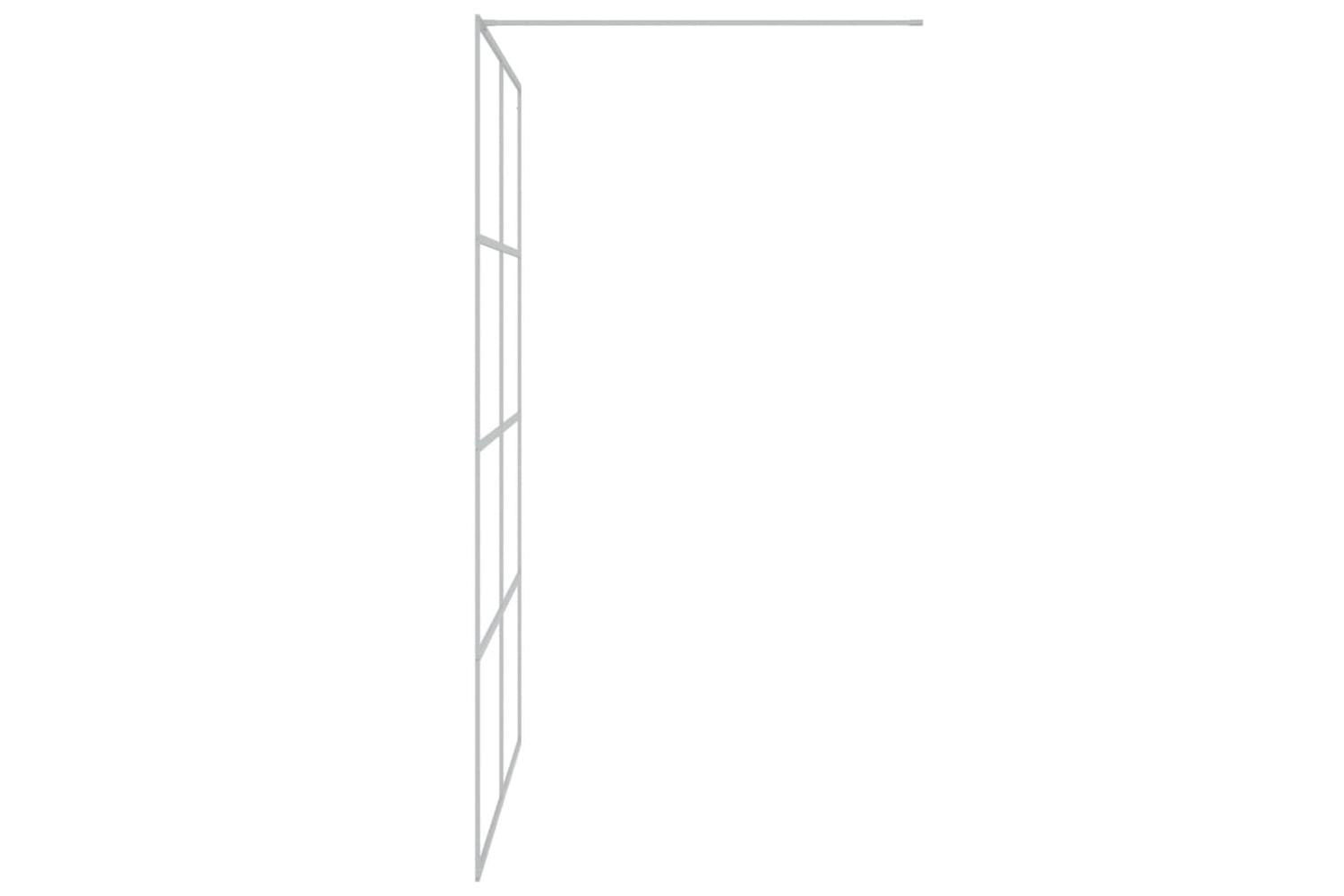 vidaXL 152139 Walk-in Shower Wall Silver 140x195cm Clear Esg Glass-4