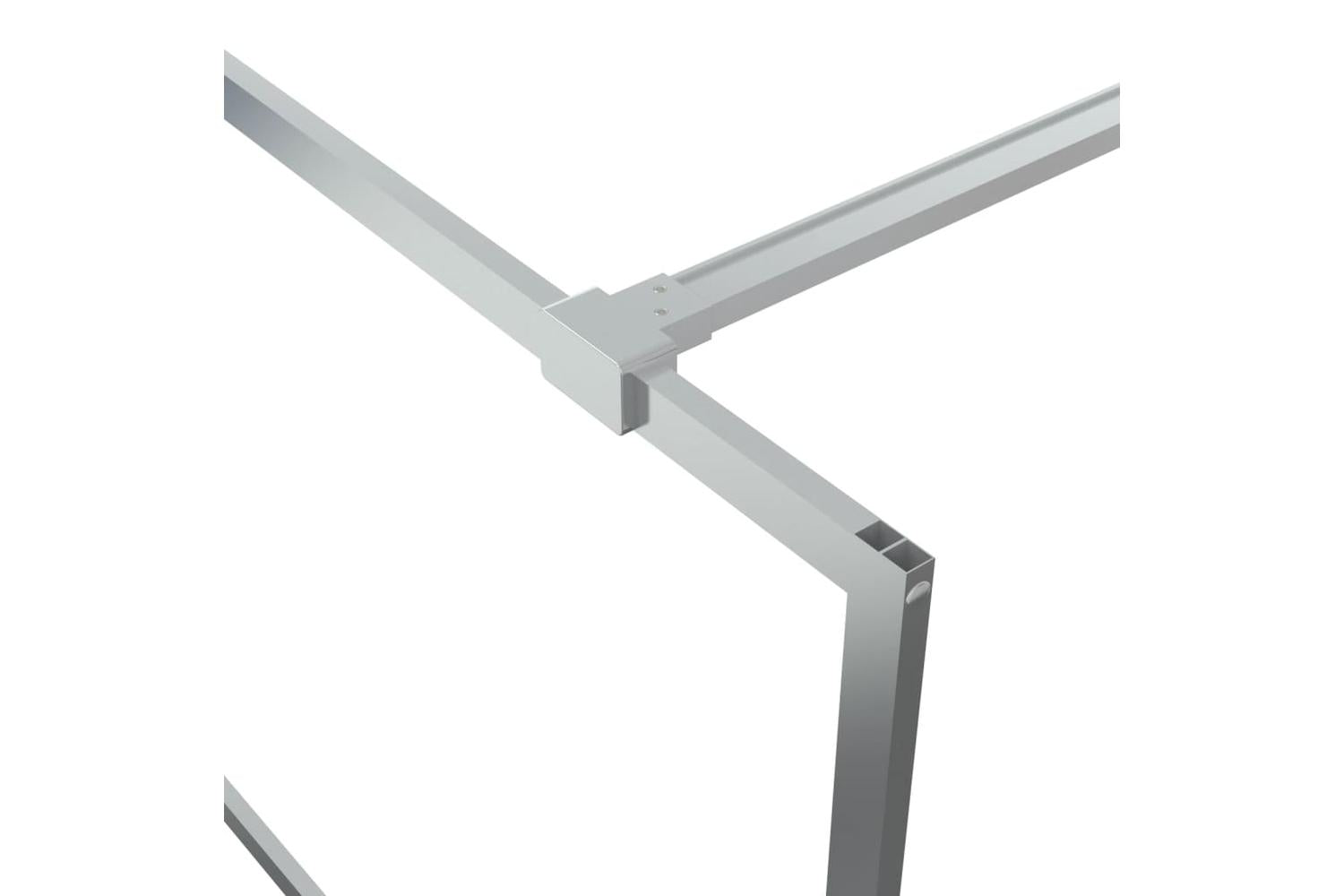 vidaXL 152139 Walk-in Shower Wall Silver 140x195cm Clear Esg Glass-6