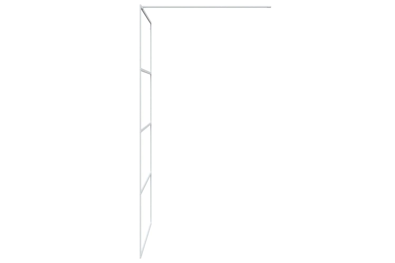 Vidaxl Walk-in Shower Wall White 115x195 Cm Clear Esg Glass-4