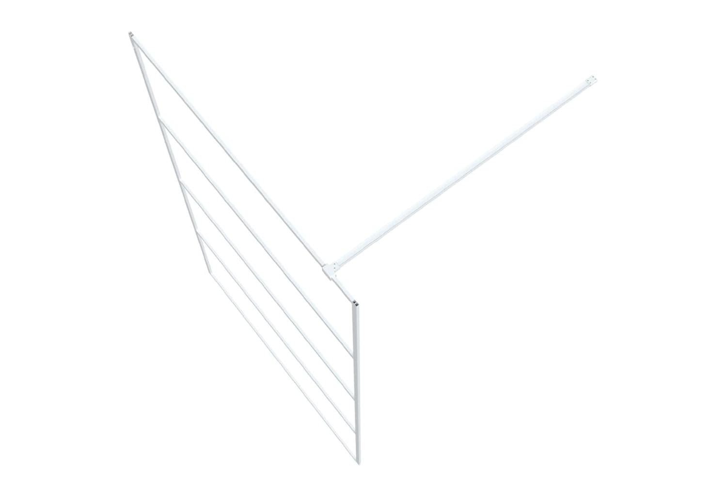 Vidaxl Walk-in Shower Wall White 115x195 Cm Clear Esg Glass-5
