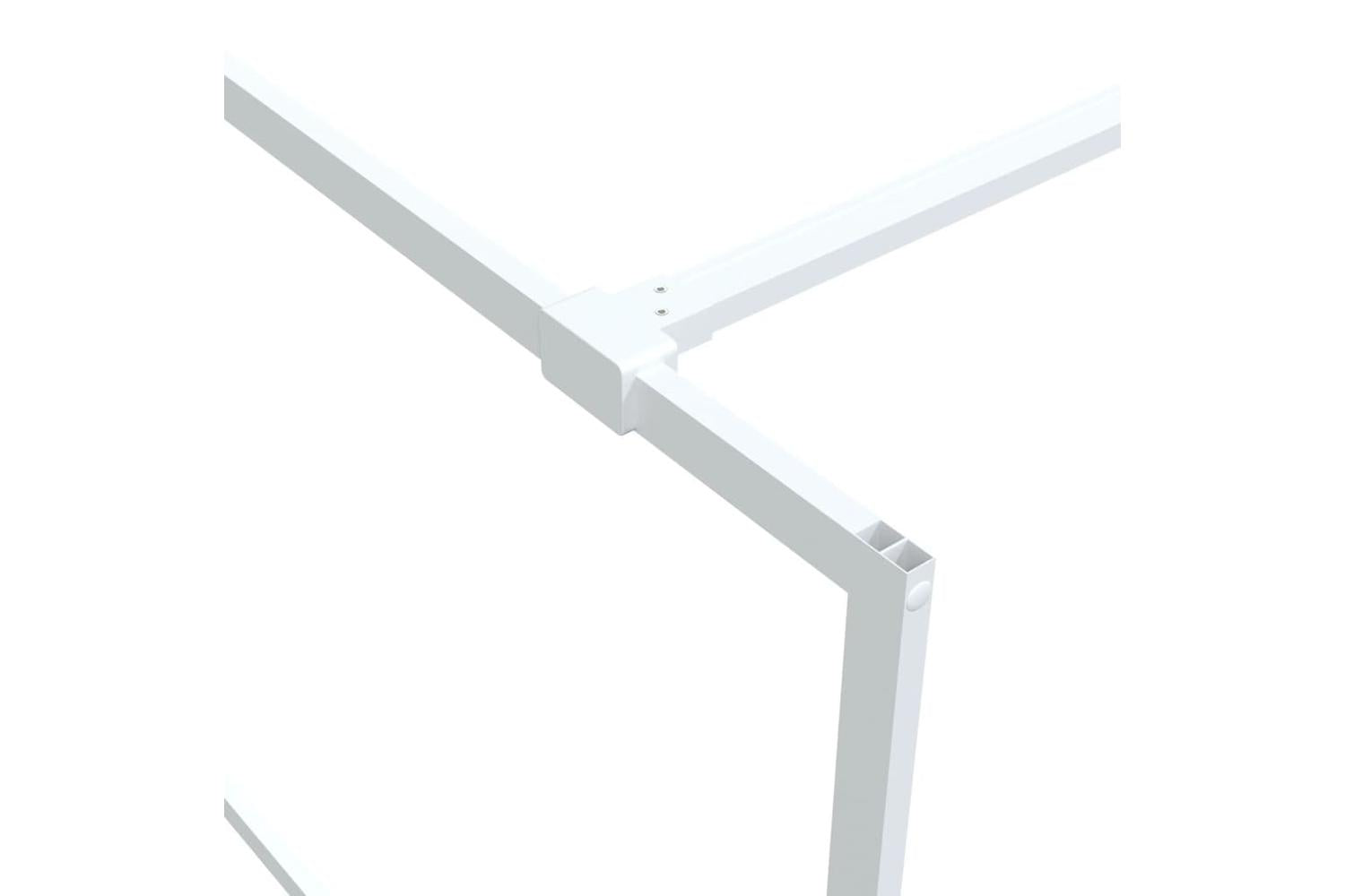 Vidaxl Walk-in Shower Wall White 115x195 Cm Clear Esg Glass-6