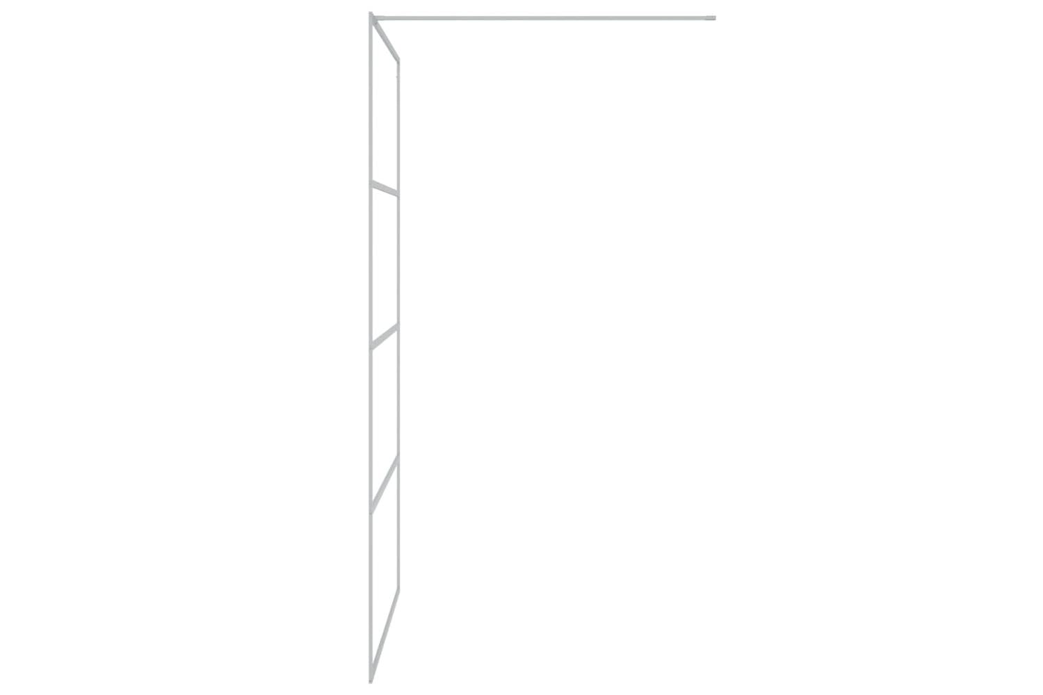 vidaXL 152138 Walk-in Shower Wall Silver 115x195cm Clear Esg Glass-4