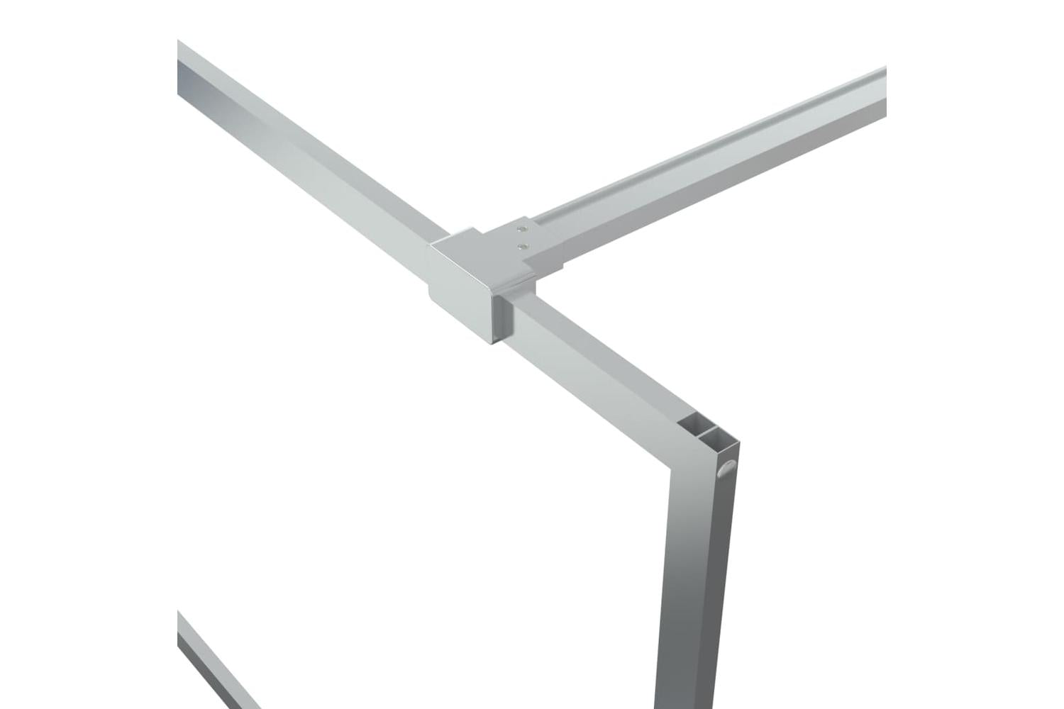 vidaXL 152138 Walk-in Shower Wall Silver 115x195cm Clear Esg Glass-6