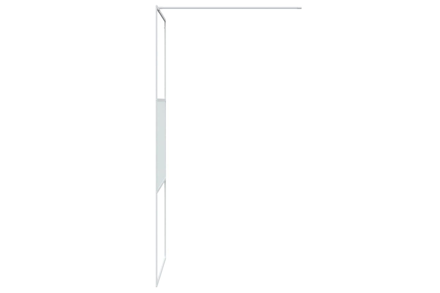 vidaXL 152120 Walk-in Shower Wall White 80x195cm Clear Esg Glass-4