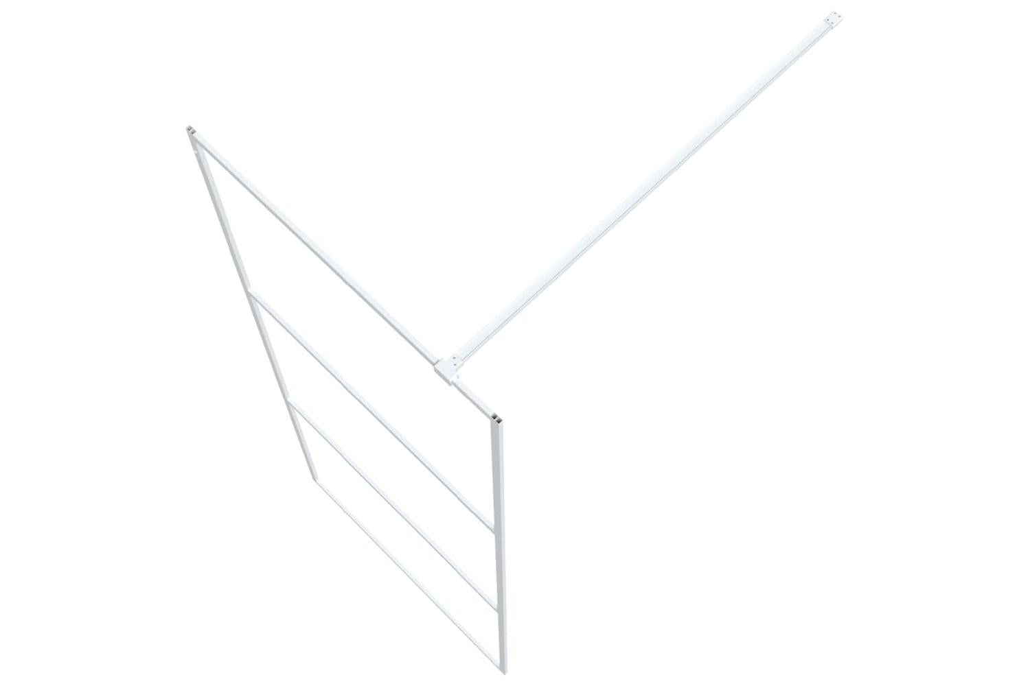 vidaXL 152120 Walk-in Shower Wall White 80x195cm Clear Esg Glass-5